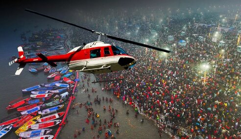 Kumbh Mela by Helicopter
